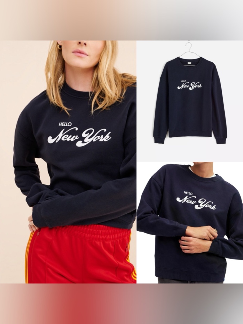 Kule The Oversized Hello New York Sweatshirt sz S